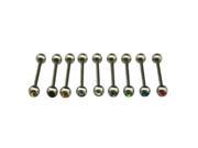 316l Surgical Steel Belly Button Navel Ring Rhinestone with Charm Attachment DIY Accessories a Ring Pack of 8