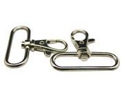 Generic Metal Silvery 1.5 Inches Inside Width Lobster Clasps Buckle Hook Key Ring Chain For Handbag Or Luggage Pack Of 15