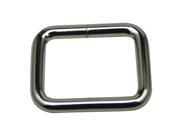 Generic Metal Silvery Rectangle Buckle 1.03 X 0.75 Inside Dimensions Loop Ring Belt and Strap Keeper for Backpack Bag Accessories Pack of 8