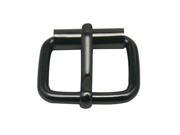 Generic Metal Gun Black Rectangle Buckle with Slider Bar 0.8 X 0.55 Inside Dimensions for Belt Handbag Strap Keeper Accessories Pack of 12
