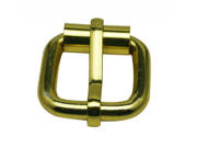 Generic Metal Golden Rectangle Buckle with Slider Bar 0.8 X 0.7 Inside Dimensions for Belt Handbag Strap Keeper Accessories Pack of 10