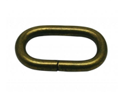 Generic Metal Bronze Oval Shape Buckle 1 X 0.5 Inside Dimensions for Belt Handbag Strap Keeper Accessories Pack of 10