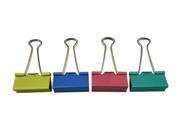 Binder Clip 2 Width and 0.8 Capacity Assorted Color Pack of 2 Sets