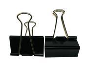 Large Binder Clips 2 Inches Width and 0.8 Inches Capacity Color Black Pack of 10