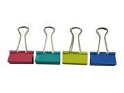 Binder Clip 0.75 Width and 0.3 Capacity Assorted Color Pack of 6 Sets