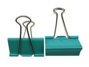 Binder Clips 1.25 Inches Width and 0.5 Inches Capacity Color Green Pack of 16