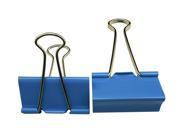 Binder Clips 1.25 Inches Width and 0.5 Inches Capacity Color Blue Pack of 10