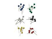 0.16 Diameter Small Head Map Tacks Mixed Color Pack of 300