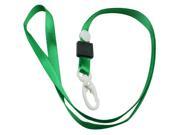 ID Card Pass Badge Holder Neck Strap Lanyard Color Green with Clip Pack of 25