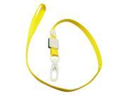 ID Card Pass Badge Holder Neck Strap Lanyard Color Yellow with Clip Pack of 15