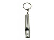 Aluminum Whistle with Key Chain Color Silvery Pack of 8
