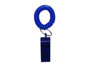 Royalblue Plastic Whistle and Deep Blue Spring Wrist Strap Pack of 3