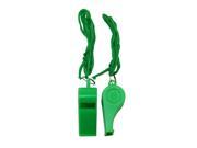 Green Plastic Whistle and Green Lanyard Combo Pack of 15