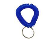 Plastic Spring Wrist Strap with Key Ring Color Deep Blue Pack of 20