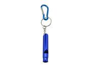 Aluminum Whistle Color Deep Blue with Key Ring and Carabiner Pack of 6