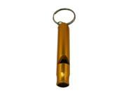 Aluminum Whistle with Key Chain Color Golden Pack of 8