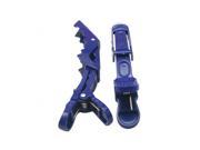 Plastic Croc Non Slip Clips with Teeth Color Deep Blue 4.5 Large Size Pack of 6