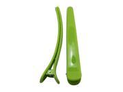 Plastic Duck Bill Clip Color Green 4.7 In Length Large Size with Teeth Pack of 4