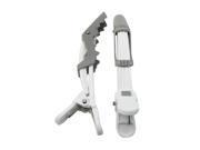 Plastic Croc Non Slip Clips with Teeth Color White and Gray 4.3 Large Size Pack of 15