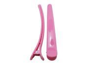 Plastic Duck Bill Clip Color Pink 4.7 In Length Large Size with Teeth Pack of 4