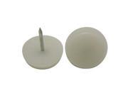 Round Large headed Nail 0.83 Diameter Plastic Flat Head Color White for Sofa Decoration Pack of 80