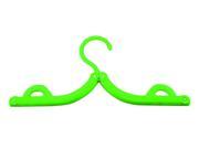 Plastic Travel Folding Foldable Portable Mini Clothes Hanger Color Green Pack of 3