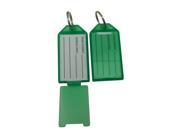 Key Fobs Luggage ID Tags with on off Window 2.2 X1.2 Color Transparent Green Pack of 20