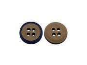 Yongshida 13mm Diameter Purple Round Shape 4 Holes Scrapbooking Sewing Toggle Wood Buttons Pack of 50