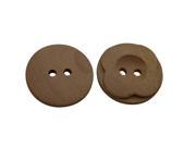 Flower 23mm Diameter Round Shape 2 Holes Scrapbooking Sewing Toggle Wood Buttons Pack of 15