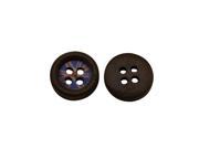 Yongshida 13mm Diameter British Flag with Pattern Round Shape 4 Holes Scrapbooking Sewing Toggle Wood Buttons Pack of 50