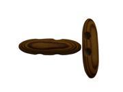 Wood Grain 50mm X 14mm Olive Shape 2 Holes Big Size Scrapbooking Sewing Toggle Wood Buttons Pack of 10