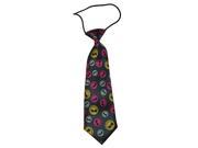 Boys Polyester Elastic Neck Tie Mix Color Smiling Face Pack Of 2