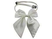 Yongshida Girls Polyester Bow Tie White Solid Color Pack Of 2 One Size