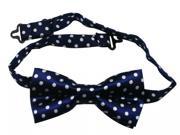 Boys Polyester Bow Tie Royalblue with White Dots Style Pack Of 2