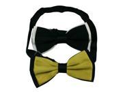 Yongshida Men s Polyester Bow Tie Adjustable Double deck Pack Of 2 One Size