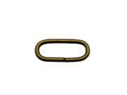 Metal Bronze Oval Shape Buckle 0.8 X0.25 Inside Dimensions for Belt Handbag Strap Keeper Accessories Pack of 30