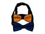 Yongshida Boys Polyester Adjustable Bow Tie Double deck 2 Styles Assorted Pack Of 2 One Size