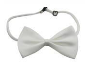 Girls Sateen Bow Tie White Pack Of 2 One Size