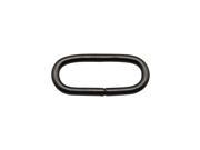 Metal Gun Black Oval Shape Buckle 0.8 X0.25 Inside Dimensions for Belt Handbag Strap Keeper Accessories Pack of 30