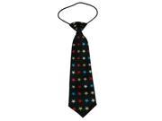 Boys Polyester Elastic Neck Tie Mix Color Stars Styles Pack Of 2