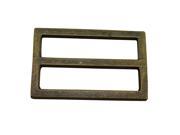 Metal Bronze Rectangle Buckle with Fixed Bar 1.5 X 0.8 Inside Dimensions Loop Ring Belt Strap Keeper Pack of 6