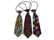Boys Polyester Elastic Neck Tie Assorted Styles Pack Of 3