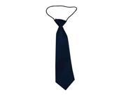 Boys Polyester Elastic Neck Tie Royalblue Solid Color Pack Of 2