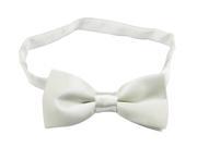 Boys Polyester Bow Tie Solid Color White Pack Of 2