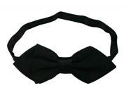 Yongshida Men s Polyester Bow Tie Closed Angle Adjustable Solid Color Black Pack Of 2 One Size