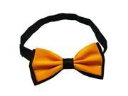 Yongshida Men s Polyester Bow Tie Adjustable Double deck Golden And Black Pack Of 2 One Size