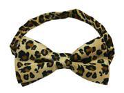 Yongshida Men s Polyester Bow Tie Adjustable Leopard Print Style Pack Of 2 One Size