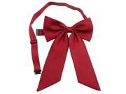 Yongshida Girls Polyester Long Bow Tie Red Solid Color Pack Of 2 One Size