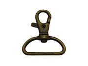 Metal Bronze Lobster Clasps 1.2 Inches Internal Diameter D Swivel Trigger Clips Hooks Pack of 10