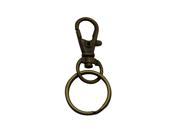 Metal Bronze Lobster Clasps 0.4 Inches Internal Diameter Oval Swivel Trigger Clips Hooks with 0.8 Dia Key Ring Pack of 10